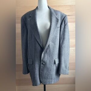 Shipley & Halmos Textured Gray Wool Blazer Pierre Cardin sport coat blazer